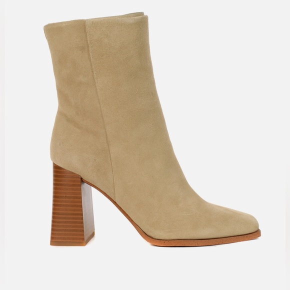 Sam Edelman Ivette Sesame Suede Block Heel Booties I3314L2250 size 9 - Picture 5 of 12